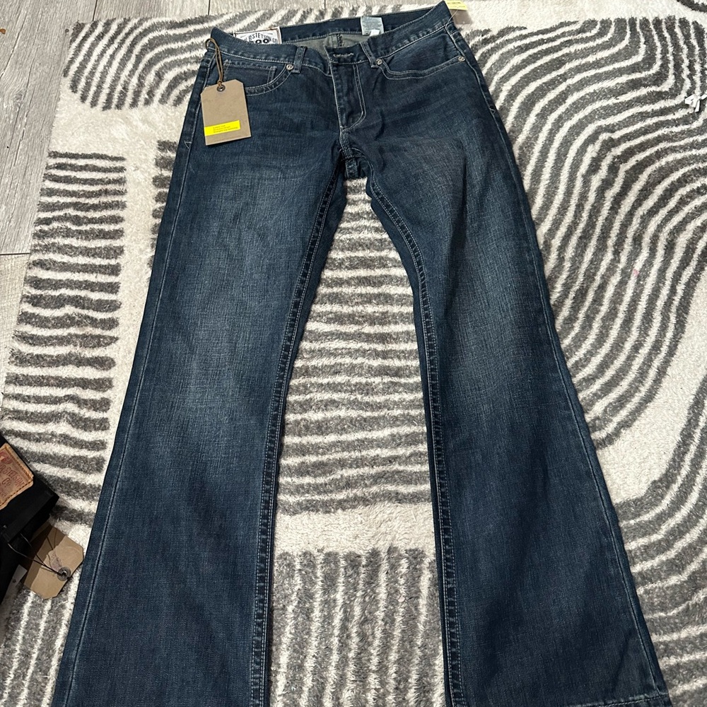 TWO Stetson Men's Bootcut Jeans - Dark Blue and Black